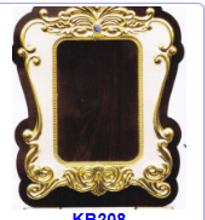 KB208 crystal acrylic trophy award with custom print for corporate event by Kanha Brothers